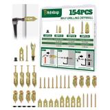 154Pcs Self Drilling Drywall Anchors No Drill, 3 Sizes Metal Drywall Anchors and Expansion Screws Kit for Sheetrock - Zinc Plated Steel Holds 100LBS+ for Wall Decors, Mirror, Frames, Picture, TV Mount