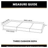 PrinceDeco Stretch Velvet Couch Cushion Covers for Individual Cushions Sofa Cushion Covers Seat Cushion Cover, Sofa Covers Washable, Cushion Sofa Covers for Sectional Couch - Ivory