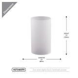 WGVI Hurricane Candle Holder Sleeve, W: 4\, Ht: 8\in, Frosted Glass Cylinder Open Both Ends, Chimney Tube Shade, 1 Piecein