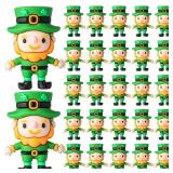 DoubleFill 25 Pcs St. Patrickfts Day Mini Leprechaun Figurines Bulk Small Leprechaun Figures to Hide and Seek Irish Miniature Toy for St. Patrickfts Day Gift Tiered Tray Table Party Home Garden Decor