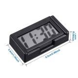 Frienda 3 Pieces Mini Digital Clock Small Digital Clock Stick on Battery Operated Self Adhesive Bracket for Car Dashboard Fridge (Black)