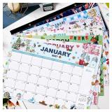 2026-2027 Desk Calendar - Jul. 2026 - Dec. 2027, 12\ x 17\in, 18 Months Calendar Pad with Corner Protectors, Cutting Line, Hanging Hole, Large Office Desktop Calendar - 18 Different Themesin