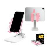 Yuibthr Easter Basket Stuffers Foldable Cell Phone Stand Non-Slip,Thumbs Up Adjustable Phone Holder with Silicone?Portable Phone Stand for Desktop Compatible with All Mobile Phones (Pink)