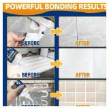 Heavy Duty Construction Adhesive, 10.5 oz Waterproof Tile Adhesive, Versatile Cement Glue for Tile, Concrete, Stone, Wood, Floor, Wall and Granite, Strong Bond, Indoor and Outdoor Use,Construction Glu