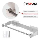 PHUNAYA Under Cabinet Paper Towel Holder Wall Mount for Home Kitchen,Stainless Steel for Large Rolls-Brushed Nickel