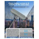 IMHO Cleaning Brush for Window Screen, Screen Cleaner Tool, 2 in 1 Mesh Screen Cleaning Brush, Small Brush for Patio, Door, Porch Screens, White andGrey Brush Cleaners for Screen