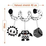 SAMMAS Baby Spiral Hanging Stroller and Car Seat Toys for Babies 0-6 Months Newborn Plush Activity Toys for Bed Bassinet Crib Baby Carrier Gifts (owl)