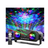 Disco Ball Light,Party Disco Strobe Ocean Star Projector Dj Dance Light Sound Activated with Remote Control Stage Rave for Parties Bar Birthday Wedding KTV Christmas Halloween Dancing Décor