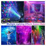 Disco Ball Light,Party Disco Strobe Ocean Star Projector Dj Dance Light Sound Activated with Remote Control Stage Rave for Parties Bar Birthday Wedding KTV Christmas Halloween Dancing Décor
