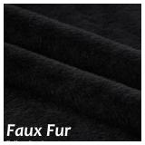 Pallene Faux Fur Plush Throw Pillow Covers 20x20 Set of 2, Luxury Soft Fluffy Cozy Decorative Pillow Covers for Sofa, Couch, Living Room, Black