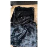 Pallene Faux Fur Plush Throw Pillow Covers 20x20 Set of 2, Luxury Soft Fluffy Cozy Decorative Pillow Covers for Sofa, Couch, Living Room, Black