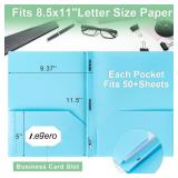 Aegero Folders with Pockets and Prong with Fasteners (6 Pack,White),Durable Plastic Pocket Folders with Prongs,Tear Resistant,2 Pocket 3 Prong Folders for Schoolwork and Office,Letter Size