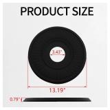 MY MIRONEY Black PU Ceiling Medallion Decorative Ceiling Fan Medallion Home Lighting Ceiling Cover Plate, 13 1/5\ OD x 3 3/7\in IDin