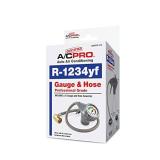 InterDynamics Certified AC Pro Car Air Conditioner R1234YF Refrigerant Gauge and Hose, Reusable AC Recharge Kit, 72 in