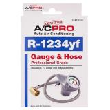 InterDynamics Certified AC Pro Car Air Conditioner R1234YF Refrigerant Gauge and Hose, Reusable AC Recharge Kit, 72 in