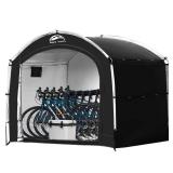 Happy Travel Bike Storage Shed Tent,Outdoor Portable Bicycle Storage Sheds with 210D Oxford Fabric PU4000 Waterproof for 2/3/4/6/8 Bikes,Bike Covers Shelter for Motorcycle,Garden Tools,Toys,Lawn Mower