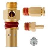 Hromee Air Compressor Replacement Components Brass 1/2 Inch MNPT Compressor in Tank Check Valve Kit with Three Different Unloader Tube Fittings 20 SCFM 4 Pieces