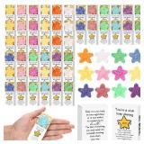 Wettarn 24 Sets Inspirational Gifts Handmade Crocheted Youftre a Star with Boxes Bulk Pocket Hug for Valentine Teachers Office Employee Coworkers Staff Appreciation Awards Decorations Party Favors