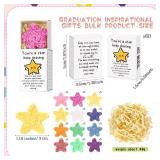 Wettarn 24 Sets Inspirational Gifts Handmade Crocheted Youftre a Star with Boxes Bulk Pocket Hug for Valentine Teachers Office Employee Coworkers Staff Appreciation Awards Decorations Party Favors