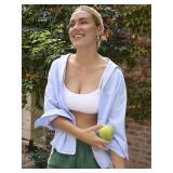 Fruit of The Loom Womenfts Spaghetti Strap Cotton Pullover Sports Bra Value Pack, Sand/White/Heather Grey/Black/Blushing Rose/Charcoal size small