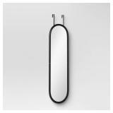 Pill Shaped Over The Door Mirror Black - Room Essentials