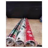 Holiday Gift Wrapping Paper Roll Set 3 different designs