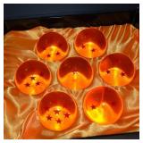 Collectible Large Crystal Acrylic Glass 7 Stars Balls, 7 Pcs with Gift Box, 76MM (3 in) in Diameter
