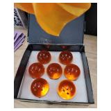Collectible Large Crystal Acrylic Glass 7 Stars Balls, 7 Pcs with Gift Box, 76MM (3 in) in Diameter