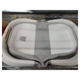 Collapsible Baby Bathtub for Newborn, Foldable Baby Bath Tub with Thermometer and Soft Floating Cushion and Drain Hole, Portable Travel Infant Bath Tubs for Newborns to Toddlers 0-36 Months Boys, Grey