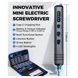 Mini Electric Screwdriver Set 140-IN-1: UnaMela Small Electric Screwdriver Cordless - 120 Precision Bits, 5 Torque Settings, LED Light, Magnetic Power Screwdriver Repair Tool Kit for PC RC Electronics