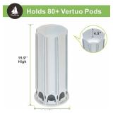 FlagShip Vertuo Pod Holder for Nespresso Pod Carousel Coffee Pod Stand with Elegant White(80+ Pods Capacity)