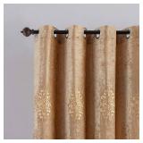 ELKCA Chenille Curtain with Embroidered Pattern for Living Room European Curtains for Bedroom Coffee Curtains,Grommet Top (52\ W x 96\in L,Pack of 2)in