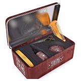 Viking Revolution Ultimate Grooming Kit for Men - Boar Brush, Wood Comb, Sandalwood Balm and Oil, Scissors for Beard and Mustache