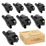 Round Ignition Coil Pack Compatible with V8 4.8 5.3 6.0 Chevy Silverado Tahoe Trailblazer Avalanche Express Cadillac Escalade GMC Sierra Yukon 2007 2008 2009 2010 2011 2012 2013 2014 2015 2016 2017