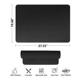 YUHFERA Stove Top Cover for Electric Stove - Silicone Stove Mat for Glass Top, Glass Cooktop Protector For Kitchen,Multi-functional Oven Covers for Electric Stove (Black,28 x 20)