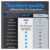 FNIRSI HS02 100W Heat Set Insert Tool and Corded Soldering Iron Kit for 3D Printer, Plastic, Portable Electronics Repair, 3S Fast Heating, 3 Preset Temps, with M2-M8 Threaded Brass Insert Nuts and Tip