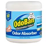 OdoBan Solid Odor Absorber Eliminator for Home and Small Spaces  Fresh Linen Scent  14 Ounces