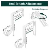 Yinsiskyer Adjustable Over The Door Hooks, Premium Metal Hooks for Hanging, Heavy Duty Door Coat Hangers and Towel Door Hangers, Cubicle Hook fits 1 3/8\ to 3 1/2\in Longer Panels for Wreathin