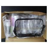 Meanplan 32 Pack Airless Pump Jars Set 3.4/1.7/1/0.34oz Refillable Travel Cosmetic Container Mini Leak Proof Atomizer Spray Bottle Skincare Dispenser for Toiletry, Cream Lotion, Foundation, Shampoo