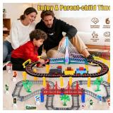 Letapapa Electric Train Set for Kids Ages 4-8, Christmas Birthday Gifts for 3 4 5 6 Year Old Boys, Train Tracks for Toddlers 3-5, Toy Trains for Boys Age 4-7 with Light-Up Bridge and Realistic Sounds