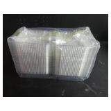 Jizvxe 100 Pack Clear Plastic Square Hinged Food Container,Disposable Plastic To Go Containers with Clear Lids,Cake Slice Containers Clamshell Takeout Tray for Pastry,Salad,Dessert(5.1\x 4.7\inx 2.8\i