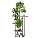 AZERPIAN Plant Stand 5 Tier Indoor Metal Flower Shelf for Multiple Plants Corner Tall Flower Holders for Patio Garden Living Room Balcony Bedroom, Black (5 Tier-Black)