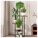 AZERPIAN Plant Stand 5 Tier Indoor Metal Flower Shelf for Multiple Plants Corner Tall Flower Holders for Patio Garden Living Room Balcony Bedroom, Black (5 Tier-Black)