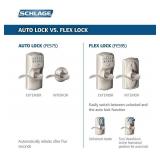 SCHLAGE FE575 PLY 626 ELA Plymouth Keypad Entry with Auto-Lock and Elan Levers, Brushed Chrome