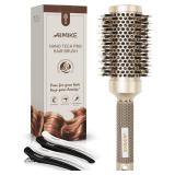 AIMIKE Round Brush for Blow Out, Medium Round Hair Brush Nano Thermal Ceramic and Ionic Tech, for Blow Drying and Styling, Curling and Shine - 2.9 inch Barrel w/Boar Bristles