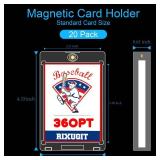 19-Pack Magnetic Card Holders - 360pt Thick Card One Touch Holder, Magnetic Card Case, UV Protection, Fits Trading Cards, Baseball Card, Sports,Gaming and Collectible Cards, Durable Secure Storage ?