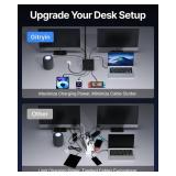 Gitryin 12-in-1 Desktop Charging Station with 4 Retractable Type-C Wall Chargers, 40W USB-C Power Strip with Flat Plug, Extension Cord with 1020J Surge Protection for Home Office