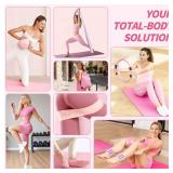 Pilates Kit 19PCS, Pilates Essentials Kit for Women, Pilates Equipment with 14.5\ Pilates Ring and Ball, 8 Resistance Bands, Ankle Weights, Sliders and Grip Socks Accessories for Starter Home Workouts