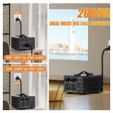 2000W Voltage Converter Transformer Step Up 110V/120V to220V/240V or Step Down 220V to 110V AC Power Converte, Circuit Breaker Protection, 2 US sockets, 2 Universal sockets, LCD Display