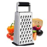 Kaishun Cheese Grater, Box Grater for Cheese Stainless steel Vegetable Slicer Food Shredder 4-sided Convenience for kitchen